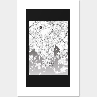 Helsinki Finland City Map Posters and Art